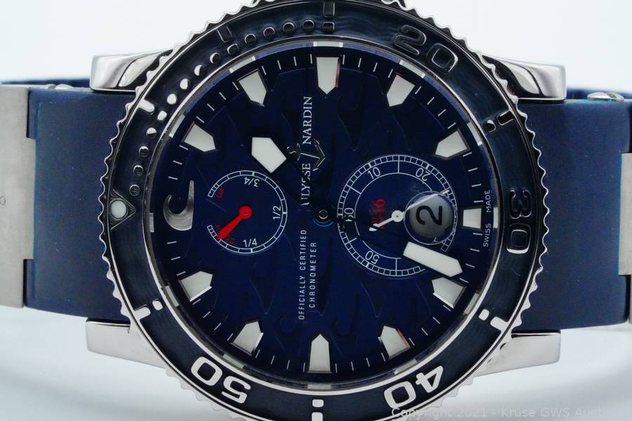 Ulysse Nardin Maxi Marine Blue Surf 43mm Watch Auction Kruse GWS