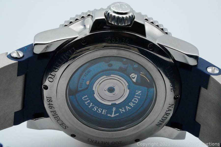 Ulysse Nardin Maxi Marine Blue Surf 43mm Watch Auction Kruse GWS