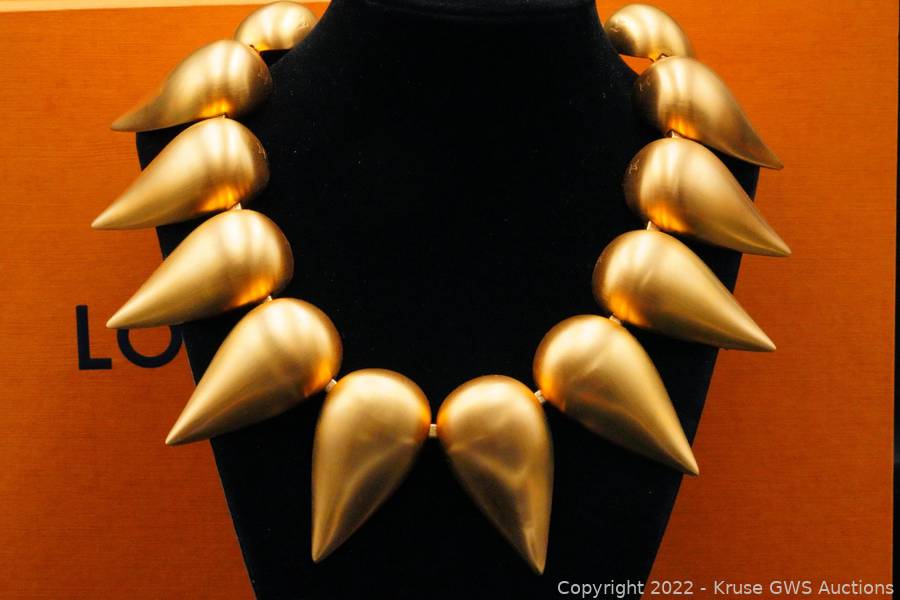 Louis Vuitton Parure Petale Gold Tone Collar Necklace Auction