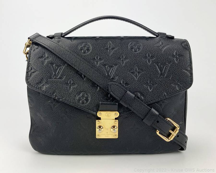 Louis Vuitton Pochette Black Empreinte Leather From Neverfull Giant Monogram  Bag Auction