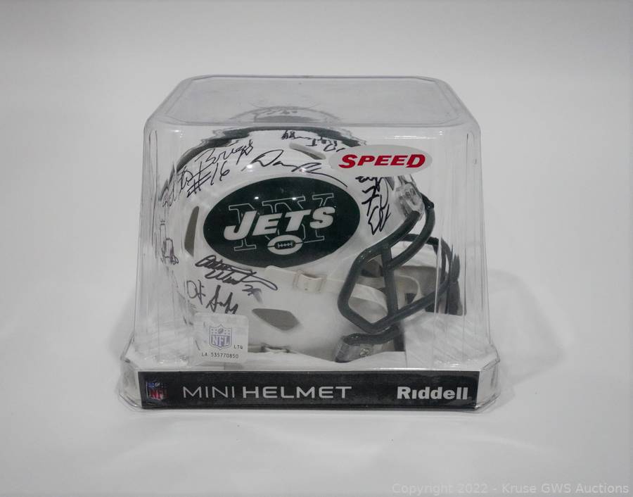 Sold at Auction: Walter Briggs and Others Signed NY Jets Mini Helmet