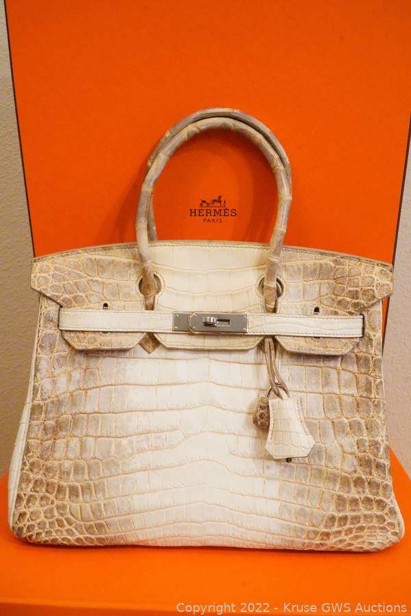 Hermes Himalayan Niloticus Crocodile Birkin 30 PHW Auction