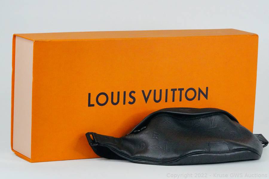 Sold at Auction: Louis Vuitton Black Empreinte Leather Bumbag with