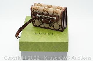 Gucci x Balenciaga Collab behind the hacker wallet cardholder canvas Brown  Leather ref.632780 - Joli Closet