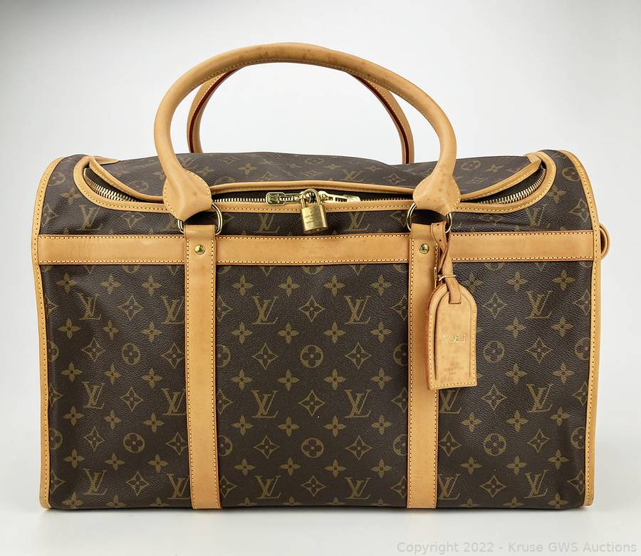 Louis Vuitton Damier Special Order Dog Carrier 50 Rare at 1stDibs