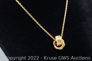 Louis Vuitton Nanogram Necklace 2022-23FW, Gold