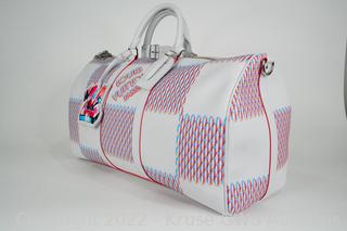Louis Vuitton Keepall 50B White Damier Spray in Cowhide Leather with  Silver-tone - US