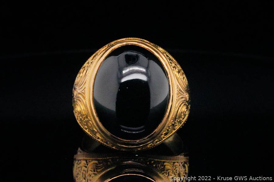 Elvis Presley's 1970s Black Sapphire and 22K Ring Auction Kruse