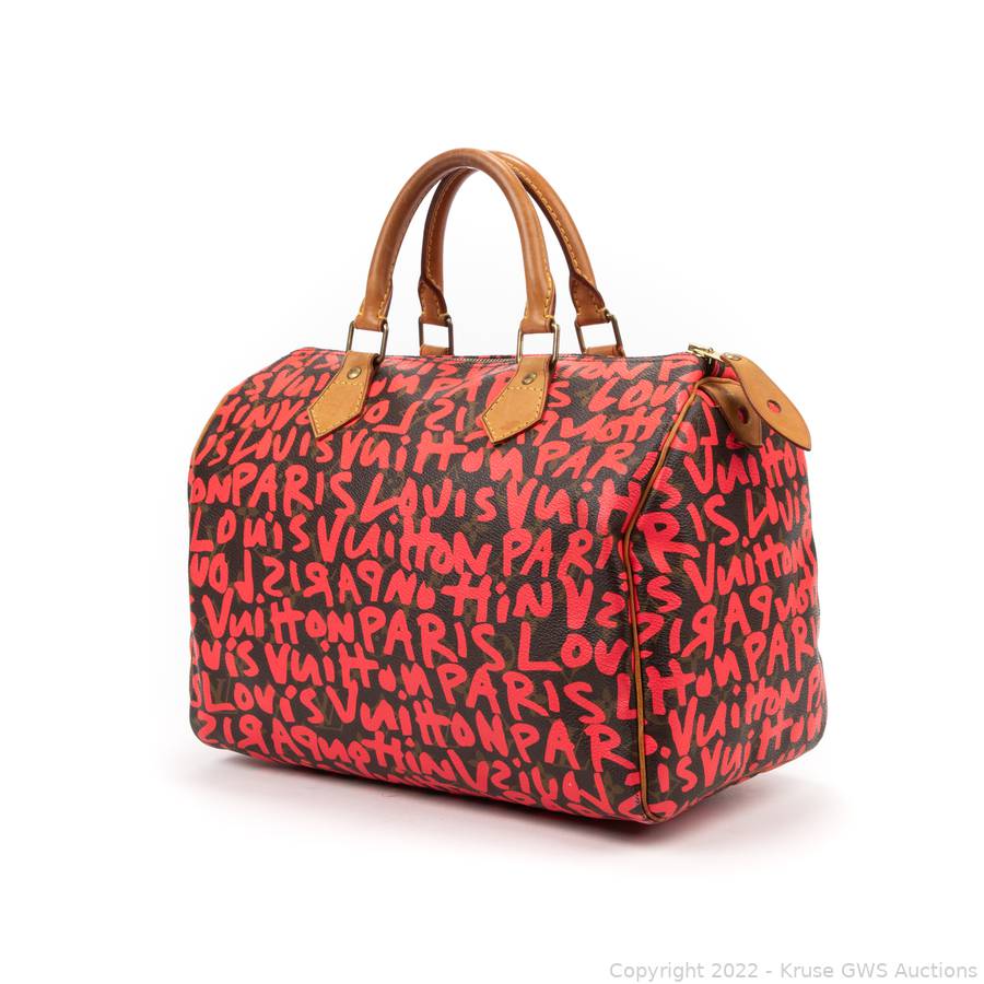 Louis Vuitton Stephen Sprouse Pink Monogram Graffiti Coated Canvas Speedy 30  Gold Hardware, 2009 Available For Immediate Sale At Sotheby's