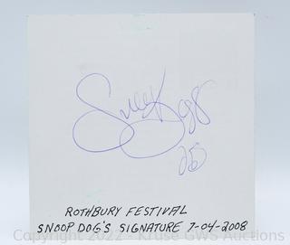 Snoop Dogg Autograph on 4.25