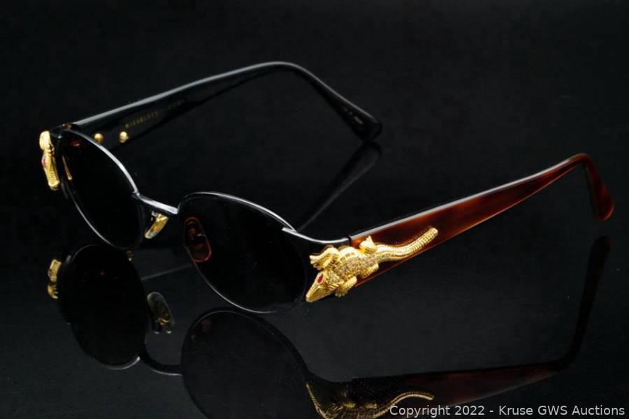 Kieselstein-Cord Sunglasses W/Diamond and 18K Alligator 