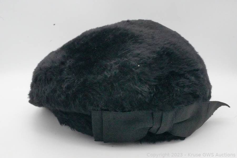 At Auction: 2 Vintage Faux Fur Hats