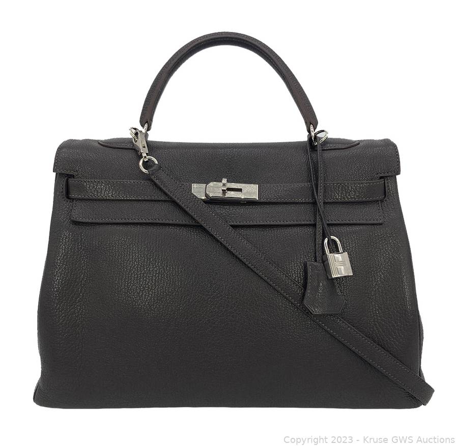 Sold at Auction: Hermes Kelly 35 bag, Togo leather, Chocolate Brown colour