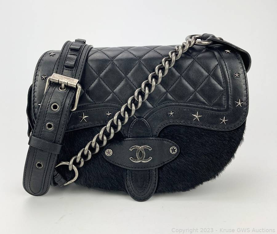 Chanel Pony Hair and Quilted Calfskin Dallas Saddle Bag