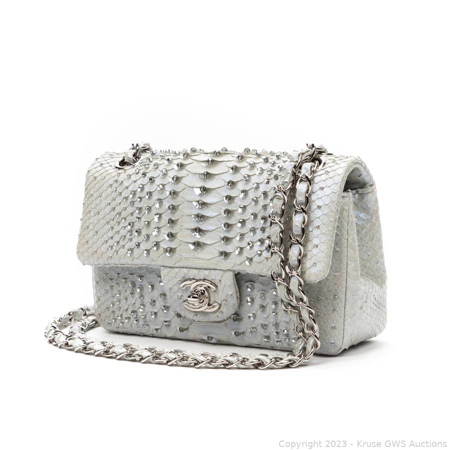 Chanel Limited Edition Grey Python Timeless Mini Auction