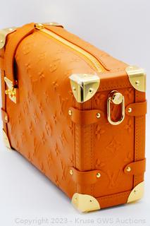 Louis Vuitton Tan Monogram Leather Side Trunk (Sold Out) Auction