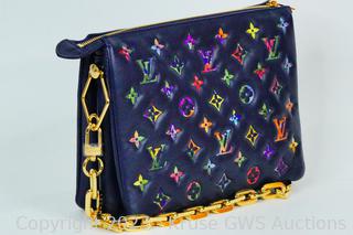 Louis Vuitton Denim Blue Monogram Embossed Puffy Lambskin Coussin PM Gold  Hardware, 2022 Available For Immediate Sale At Sotheby's