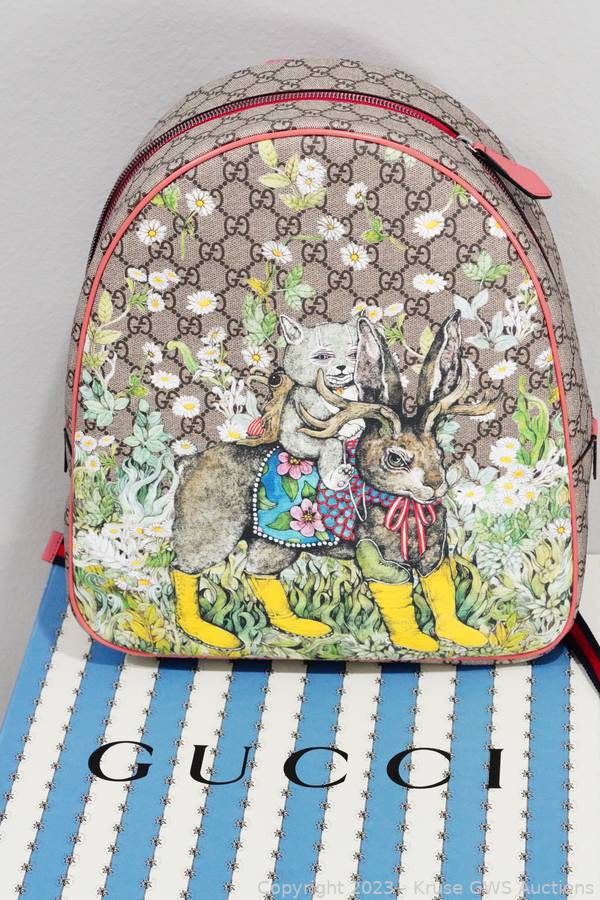 Sold at Auction: Gucci x Higuchi Yuko Animal Print GG Supreme Backpack