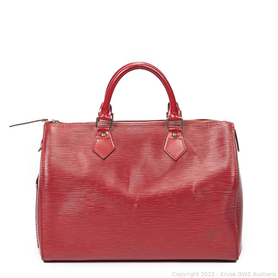 Sold at Auction: Louis Vuitton, Louis Vuitton Vintage Red Epi Leather Speedy  30