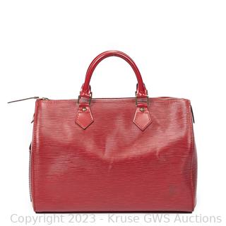 Louis Vuitton Red Epi Leather Speedy 35 - Capsule Auctions