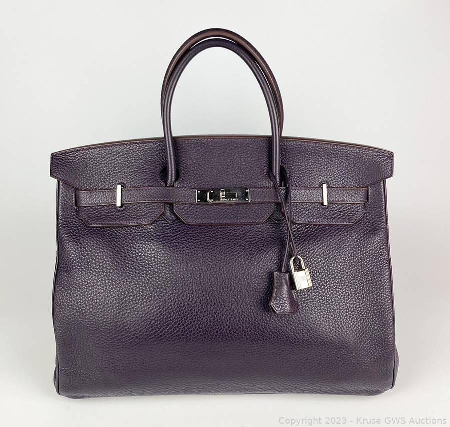 hermes birkin 30cm box leather raisin purple