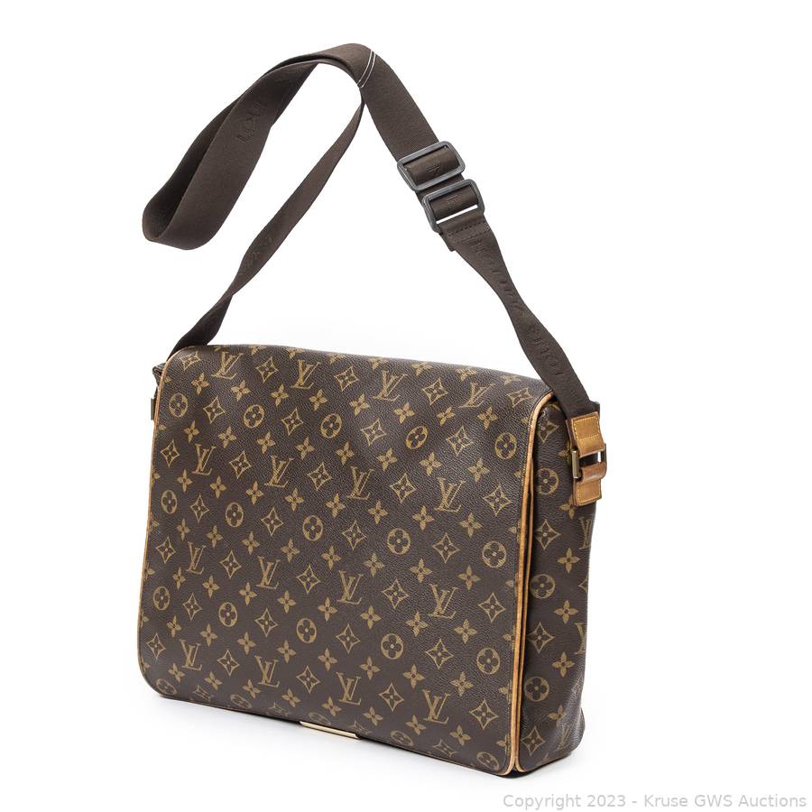 Sold at Auction: A Louis Vuitton Abbesses Messenger Bag. Monogram canvas  exterior with brown leather trim