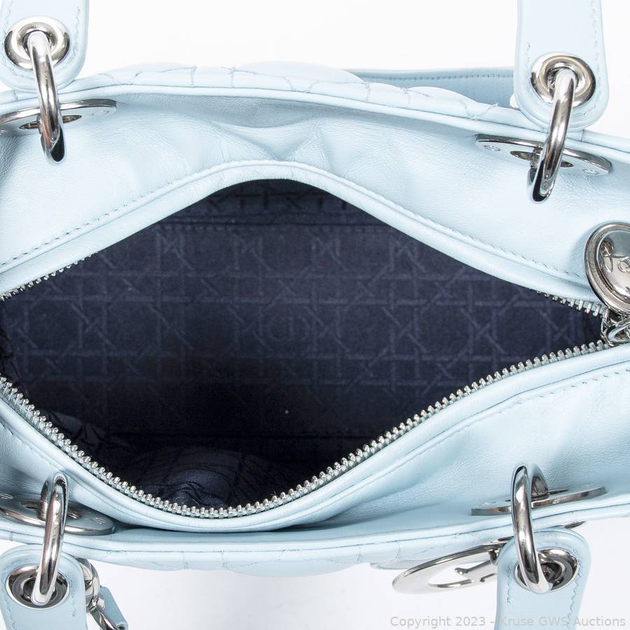 Dior ライトブルー 写真額縁 4x6インチ Christian Dior CD3627 HJ4 Blue Metal Semi-Rimless Italy