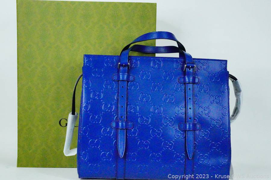 Gg embossed tote discount bag