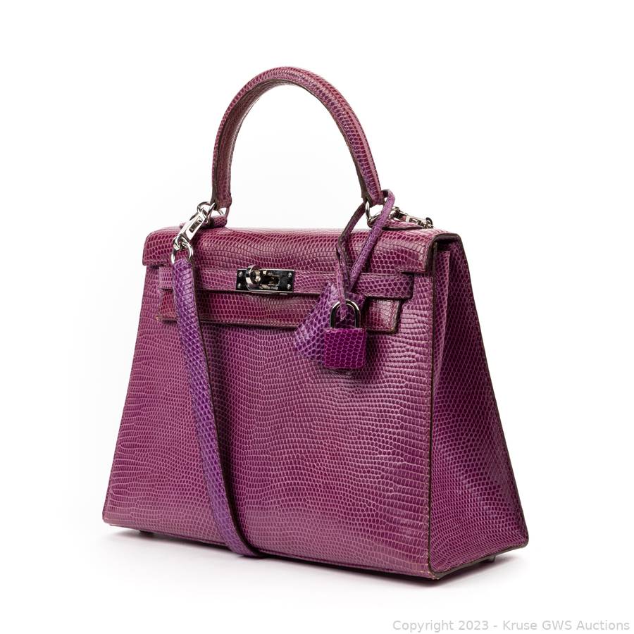 Grace Box Bag - Purple Lizard