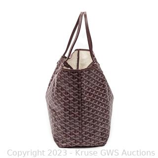 Goyard Saint Louis Tote GM Bordeaux in Canvas/Calfskin with Palladium-tone  - US