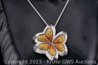 Maggioro 8.75ctw Sapphire & Diamond 18K Necklace Auction