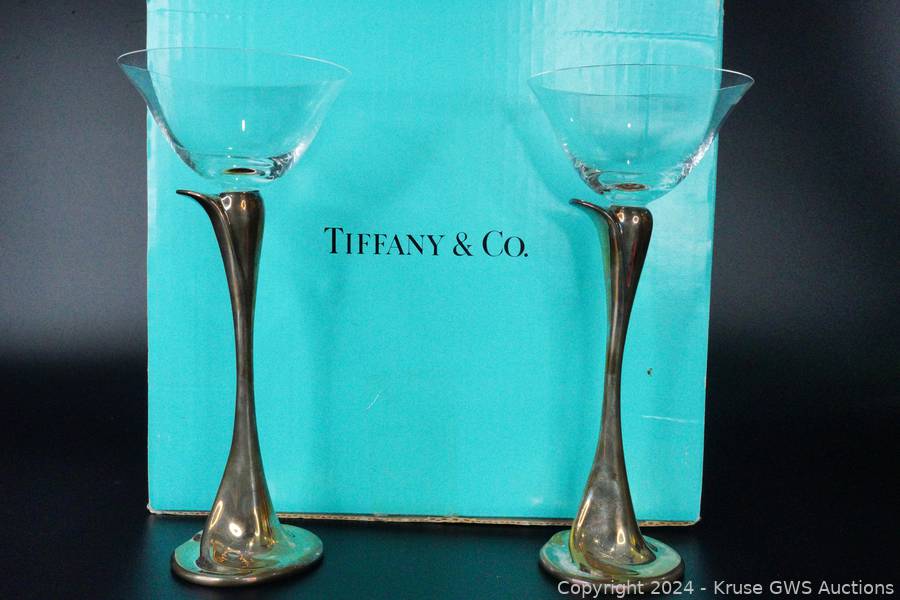 Tiffany & co champagne popular flute glasses Crystal NEW