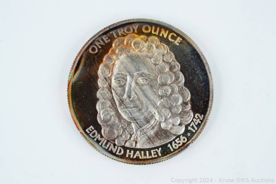 1986 One Troy Ounce .999 Silver Halley's Comet Round Auction