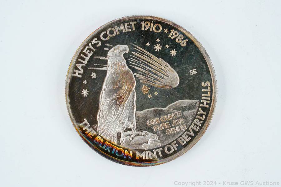ハレー彗星 記念銀メダル 1986年 sterling silver 925 w93-2.JPG