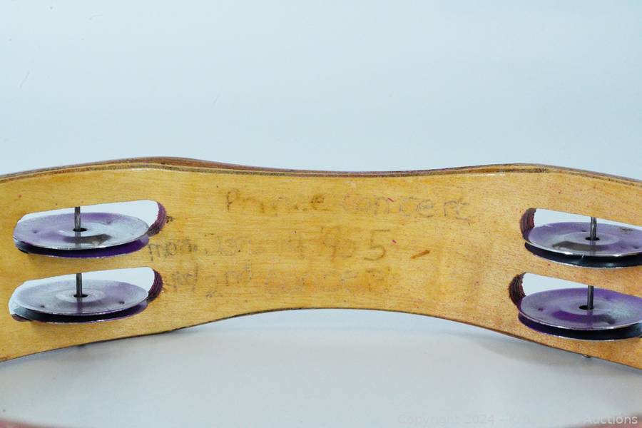 Prince 1985 Purple Rain Tour Tambourine Auction | Kruse GWS