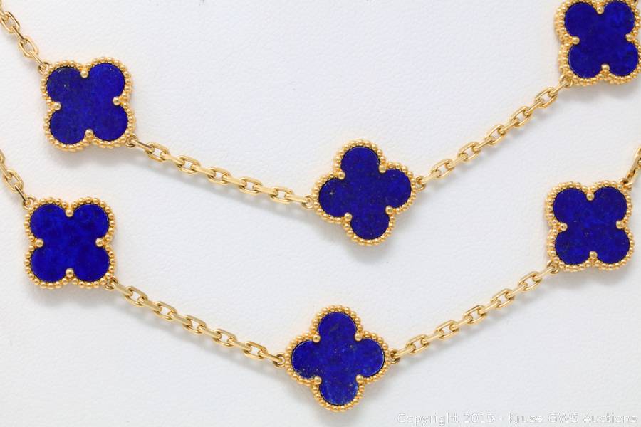 Van Cleef & Arpels Alhambra Lapis & 18K Necklace Auction | Kruse