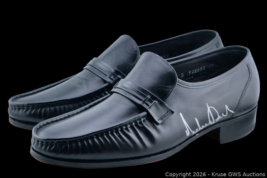 MJ Michael Jackson Signed and Worn Florsheim Loafers Auction | Kruse