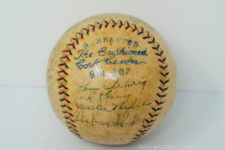 1926 New York Yankees Team Signed Baseball from The Lou Gehrig, Lot #80001