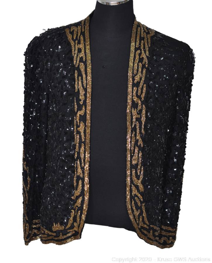 Michael jackson black hot sale and gold jacket