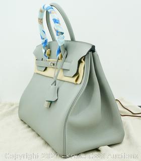 Hermes Special Order 35cm Gris Mouette Togo Birkin Auction