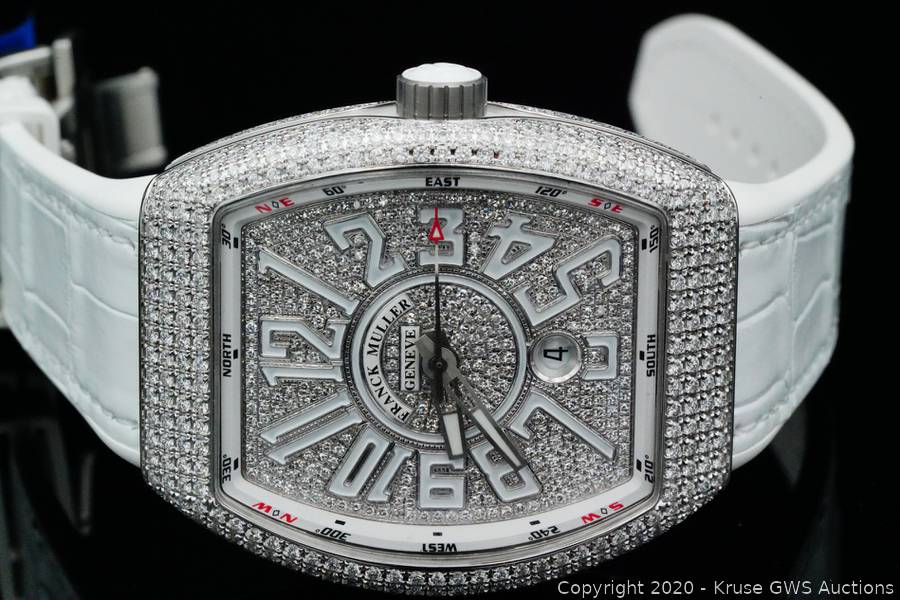 Franck Muller Vanguard 8.00ctw Diamond 44mm Watch Auction