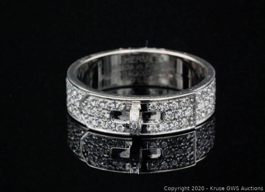 Hermès Clarte Ring #54 Hermès Ring 54 MM: Elegant Silver Design