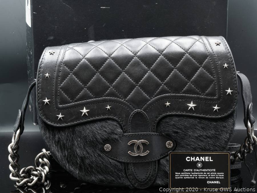 Chanel Pony Hair & Quilted Calfskin Dallas Saddle Bag Auction