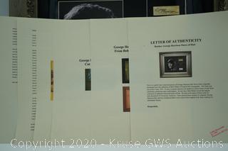 ★GEORGE HARRISON◇校正刷り◇リプロ★Proof◇見本刷り◇額装品 George Harrison Lock of Hair & Photo in Framed Display