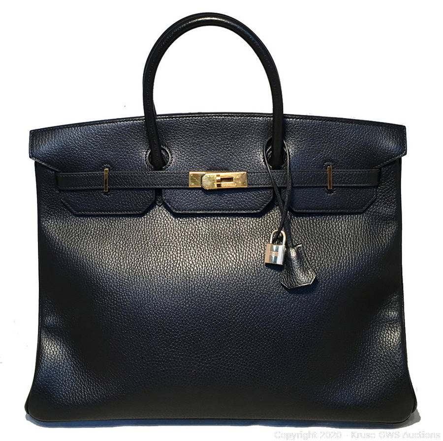 Sold at Auction: Hermès 2016 40cm 'Birkin' in Black Togo Leather