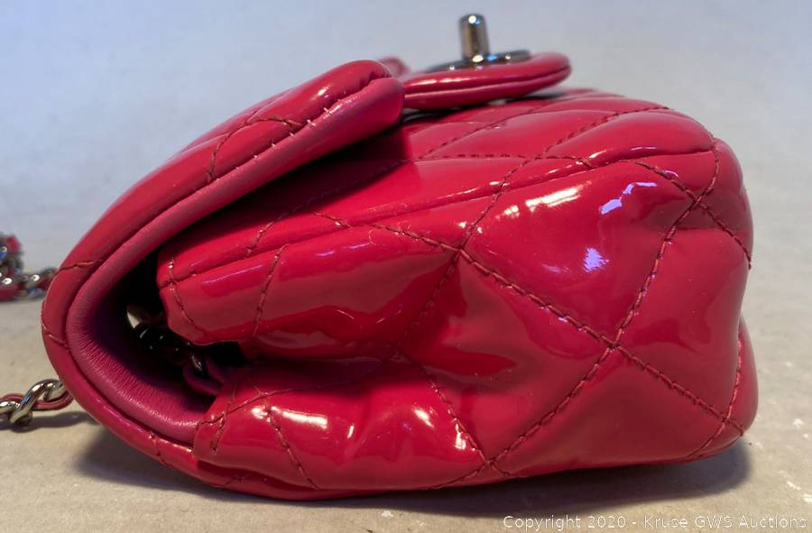 Chanel Pink Patent Leather Extra Mini Classic Flap Bag Auction