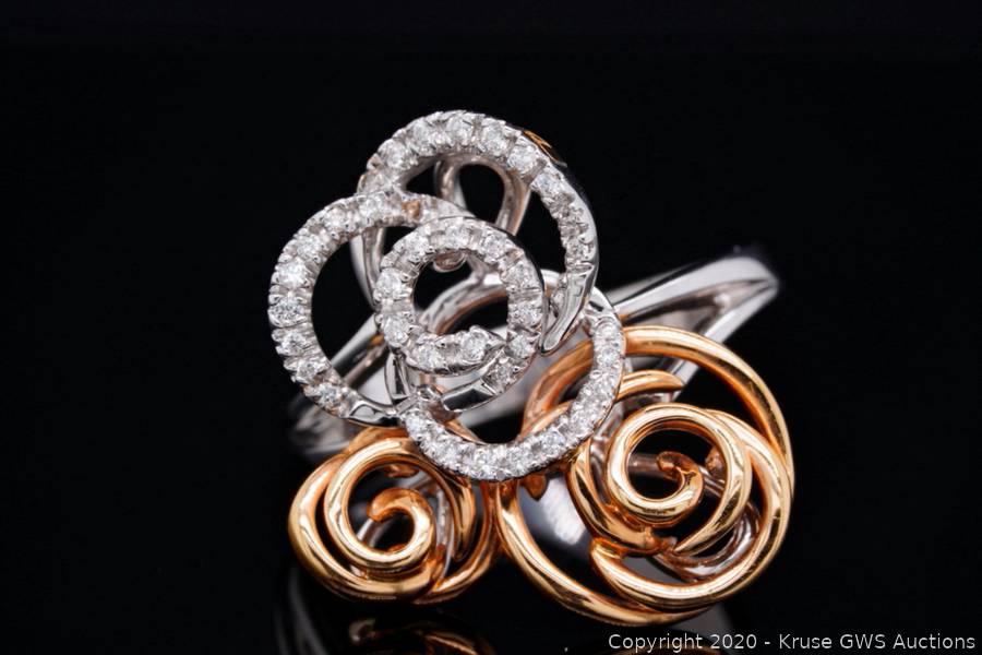 Damiani VS1-VS2/F-G Diamond 18K Bocciolo Ring