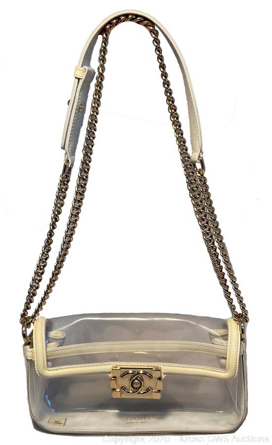 Chanel Clear PVC Classic Flap Shoulder Bag Auction