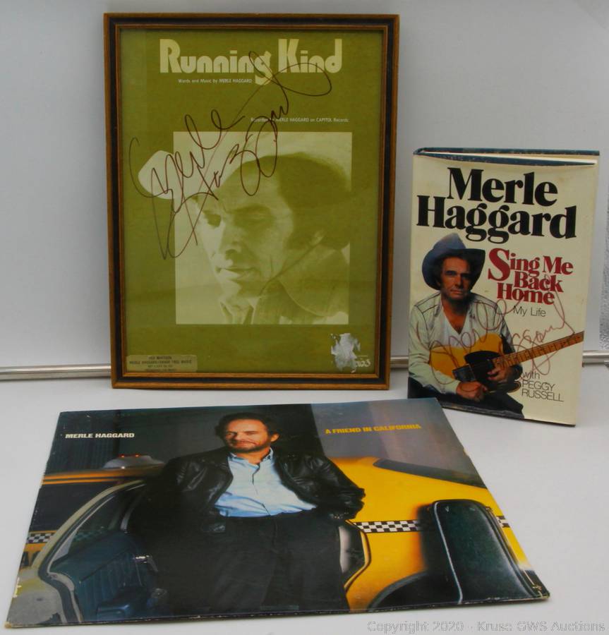 Autographed Merle outlet Haggard Record