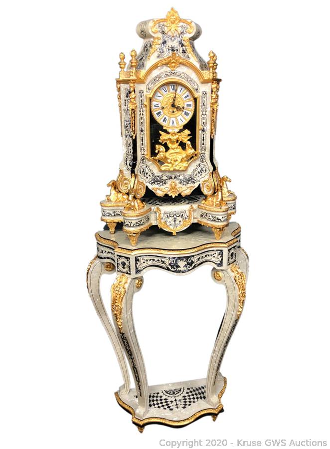 Le Ore Italian MOP Inlay Table Clock & Table Auction | Kruse GWS